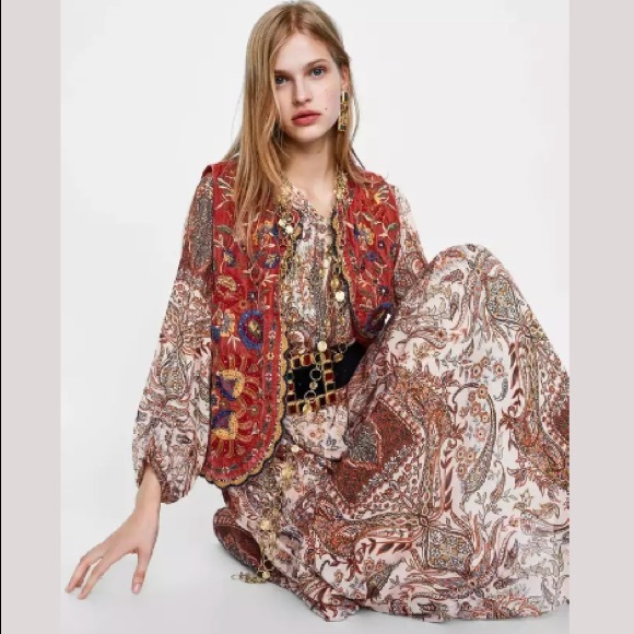 Zara printed boho dress - Picture 5 of 10